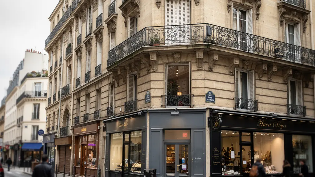 Façade immeuble haussmannien rue du 2ème arrondissement Paris estimation immobilière