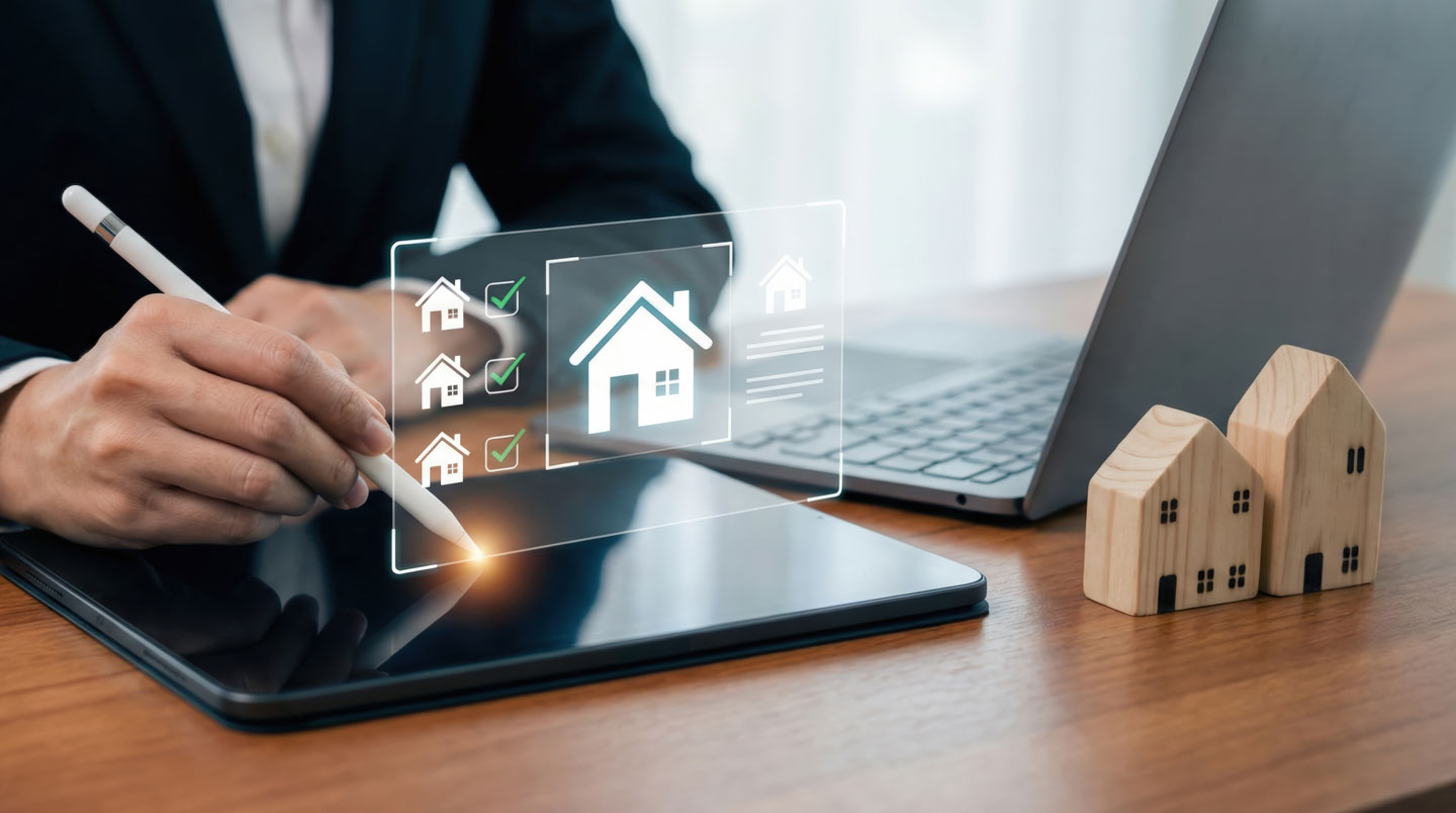 Agent immobilier professionnel réalisant un état des lieux méticuleux dans un appartement moderne